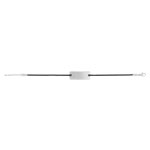 Bracelet argent 925 cordon coton noir - vue 1