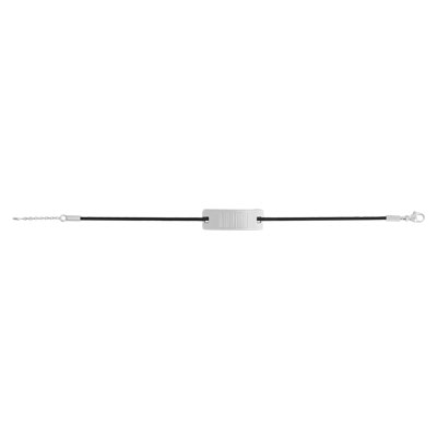 Bracelet argent 925 cordon coton noir - vue 1
