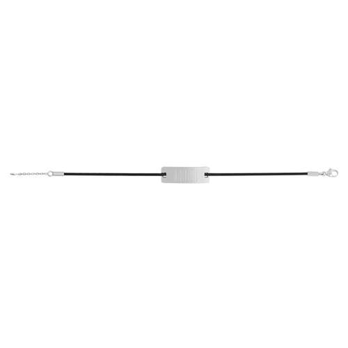 Bracelet argent 925 cordon coton noir
