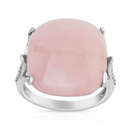 Bague argent 925 quartz rose