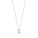 Collier argent 925 perle de culture de Chine et zirconias 45 cm - vue 1