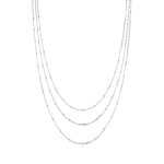 Collier argent 925 triple rang maille fantaisie 50 cm - vue 1