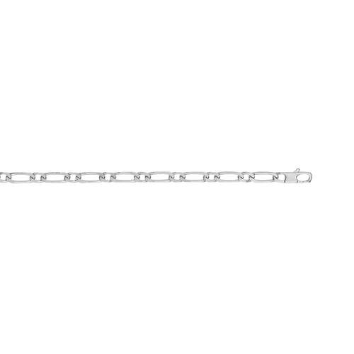 Collier argent 925 maille cheval alternée 55 cm