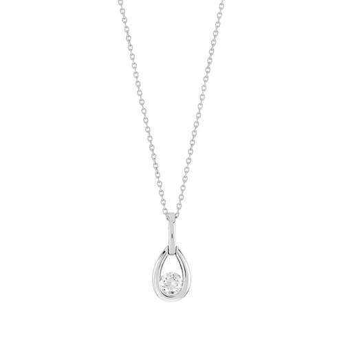 925 silver forçat zirconia necklace 42 cm