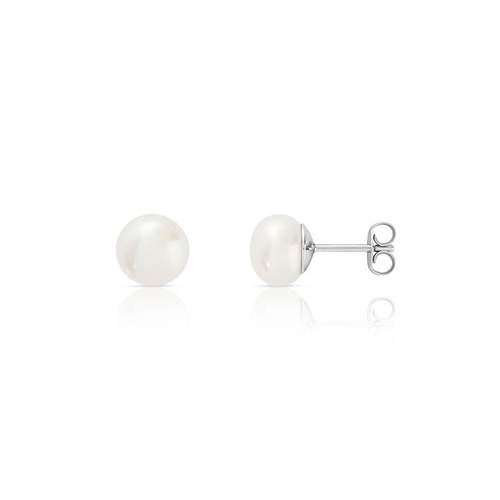Silver earrings 925 cultured pearls from China