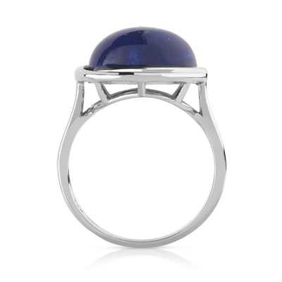 Bague argent 925 lapis lazuli - vue V2