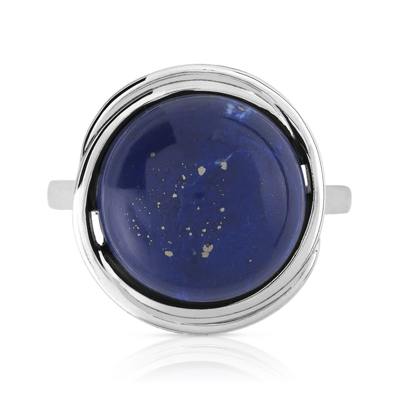 Bague argent 925 lapis lazuli - vue V3