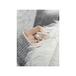 Bague argent 925 carrée zirconias - vue porté 2