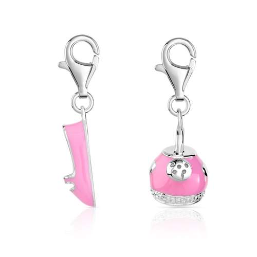 Lot 2 charm's argent 925 émail