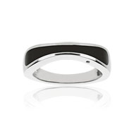 Bague argent 925 résine diamant