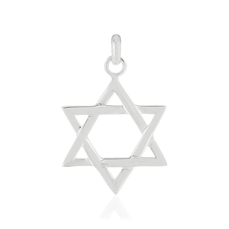 Pendentif étoile de David argent 925 - vue 1