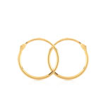 Créoles or 750 jaune 10 mm - vue 1