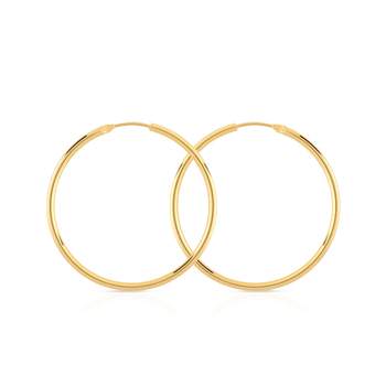 Boucles D’oreilles Créoles En Or 3 Mm – Grandes Creoles Femme Hypoallergéniques 30/40/50/60 Mm