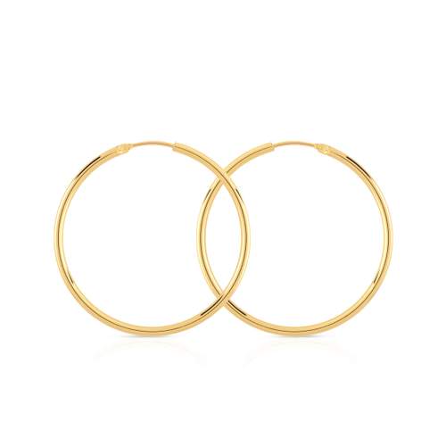 Créoles or 750 jaune 40 mm