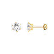 Boucles d'oreilles or 750 jaune zirconia