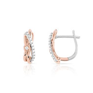 Boucles d'oreilles 2 ors 750 diamant