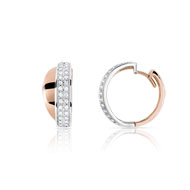 Créoles 2 ors 750 diamant