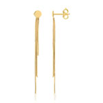 Boucles d'oreilles or 750 jaune pendants - vue 1
