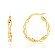 Créoles or 750 torsadées