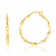 Créoles or 750 torsadées