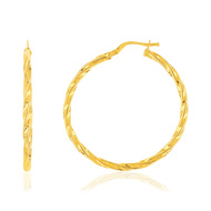 Créoles or 750 torsadées