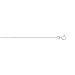 Chaine or 750 blanc massif maille forçat 40 cm - vue 1