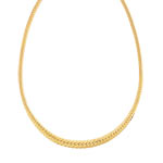 Collier en chute or 750 jaune poli maille anglaise 45 cm - vue 1