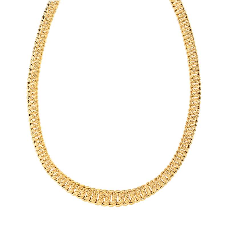 Collier en chute or 750 jaune maille américaine 45 cm - vue 1