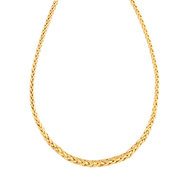 Collier or 750 jaune maille palmier