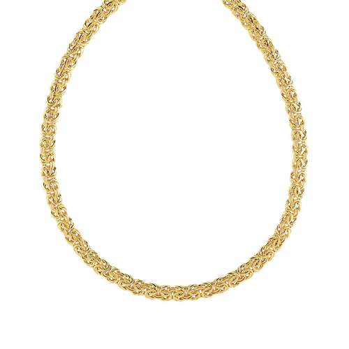 Gold necklace 750 yellow royal mesh 45 cm