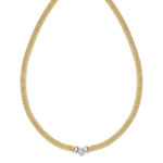 Collier 2 ors 750 diamant 43 cm - vue 1