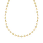 Collier or 750 jaune maille grain de café 50 cm - vue 1