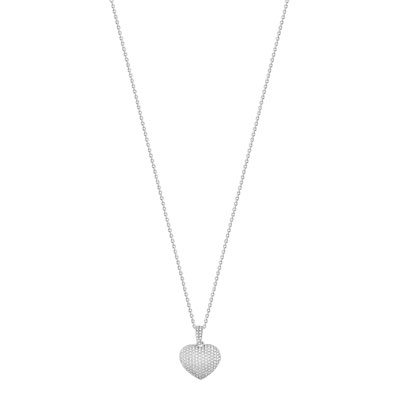 Collier or 750 blanc diamant - vue V1