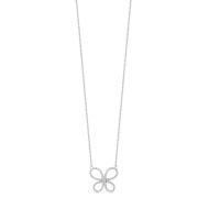 Collier or blanc diamants 45 cm