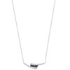 Ketting van 750 witgoud met behandelde zwarte diamanten en witte diamanten, 42 cm - afbeelding V1