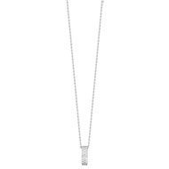 Collier or 750 blanc diamant