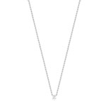 Collier or 750 blanc diamant 42 cm - vue 1
