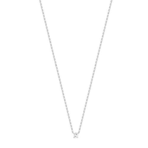 Collier or 750 blanc diamant 42 cm