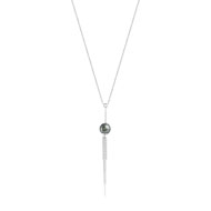Collier or 750 blanc perle de culture de tahiti