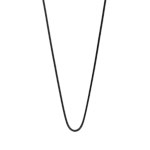 Collier cordon rayonne noire fermoir or 750 jaune 45 cm - vue 1