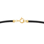 Collier cordon rayonne noire fermoir or 750 jaune 45 cm - vue D1