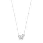 Collier or 750 blanc diamant - vue 1