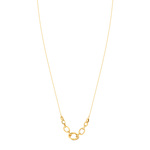 Collier or 750 jaune anneaux 42 cm - vue 1