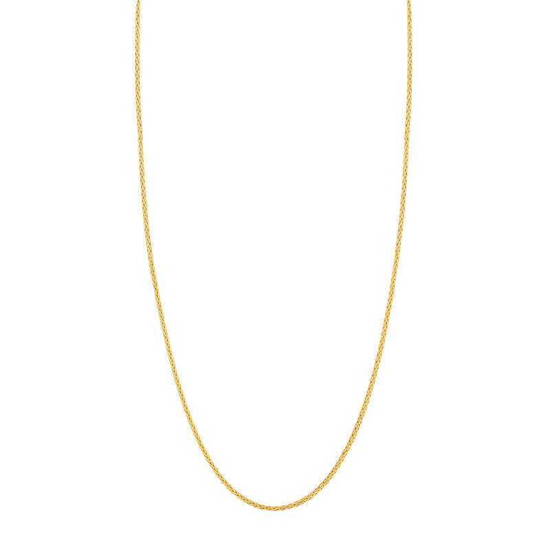 Collier or jaune 750 maille palmier 45 cm - vue 1