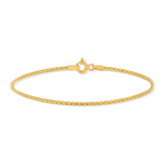 Bracelet or 750 jaune maille palmier 18,5 cm - vue 2