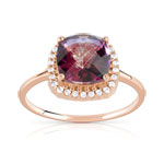 Bague or 375 rose topaze - vue 1