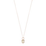 Collier or 375 rose topaze traitée et topazes blanches - vue 1