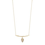 Collier or 375 jaune pierre de lune - vue 1