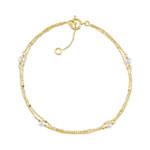 Bracelet or 375 jaune perles de culture de Chine 18 cm - vue 1