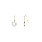 Boucles d'oreilles or 375 2 tons zirconia - vue 1